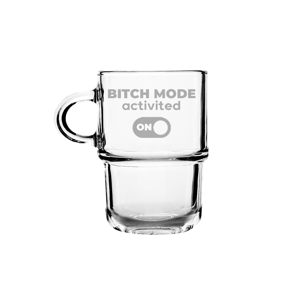 Verre gravé - Bitch Mode