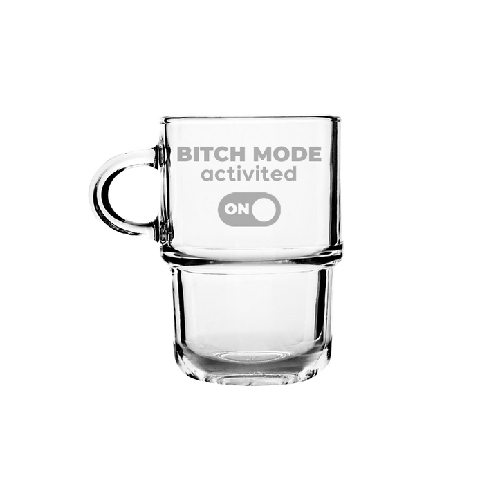 Verre gravé - Bitch Mode