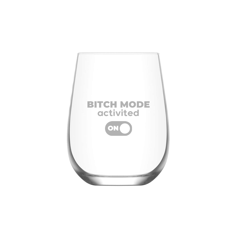 Verre gravé - Bitch Mode