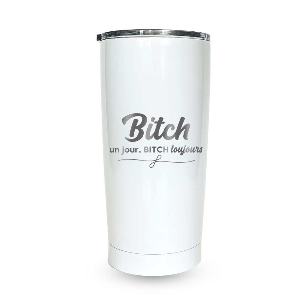 Verre gravé - Bitch un jour, Bitch toujours