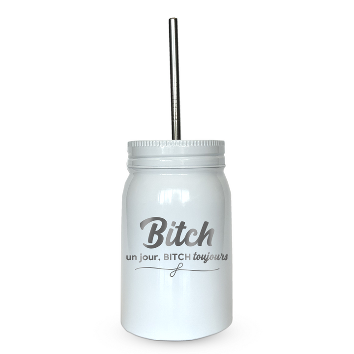 Verre gravé - Bitch un jour, Bitch toujours