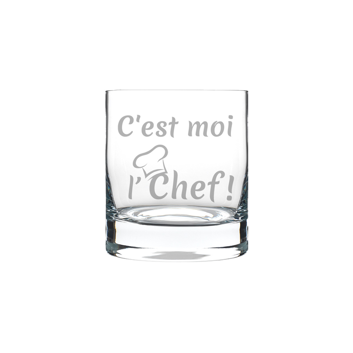 Verre gravé - C'est moi l'Chef