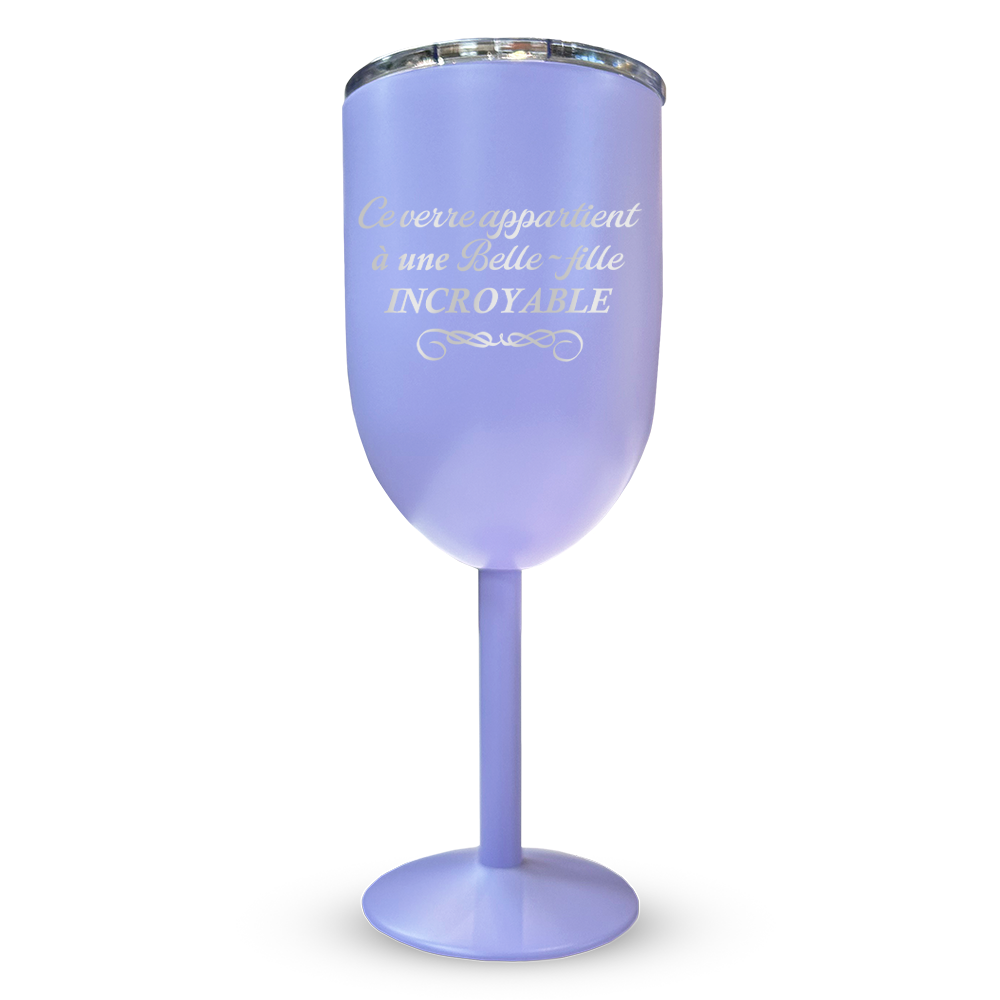 Verre gravé - Ce verre appartient à une belle fille incroyable