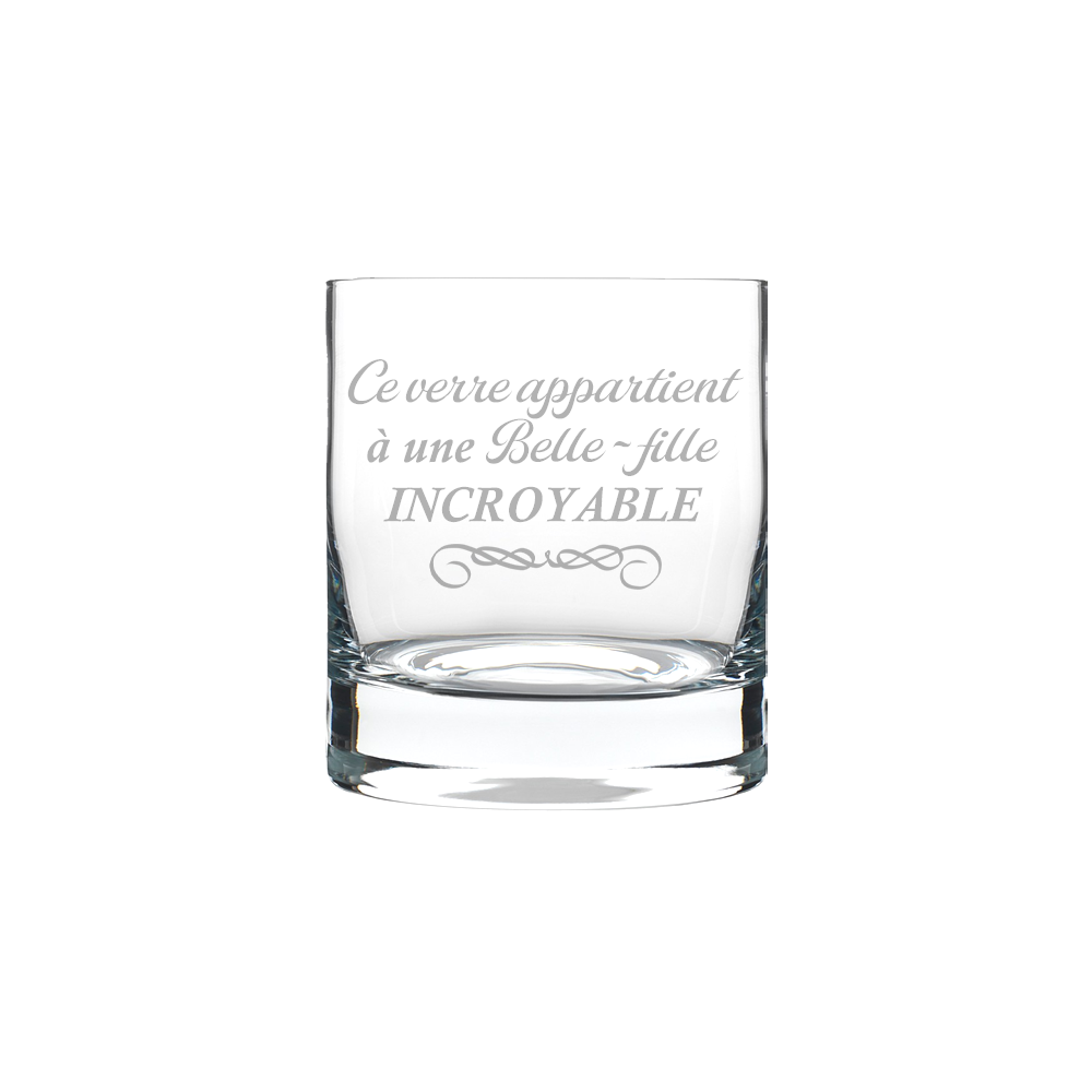 Verre gravé - Ce verre appartient à une belle fille incroyable