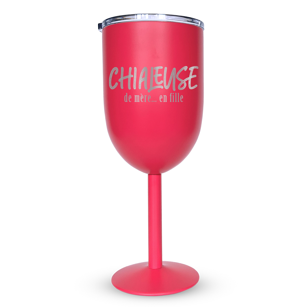 Verre gravé - Chialeuse de mère... en fille