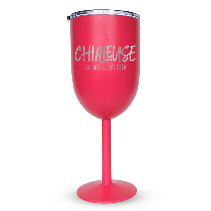 Verre gravé - Chialeuse de mère... en fille