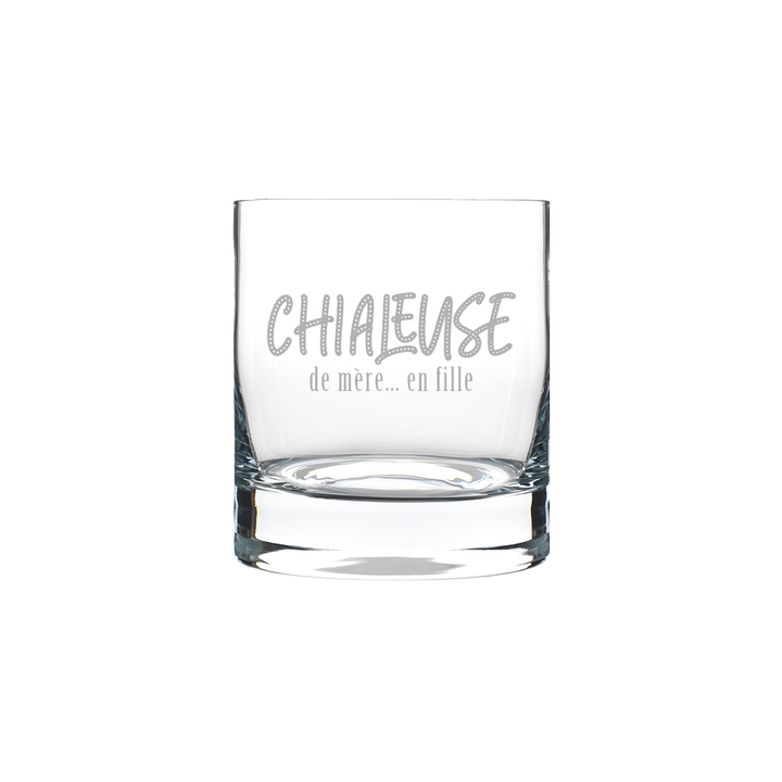 Verre gravé - Chialeuse de mère... en fille