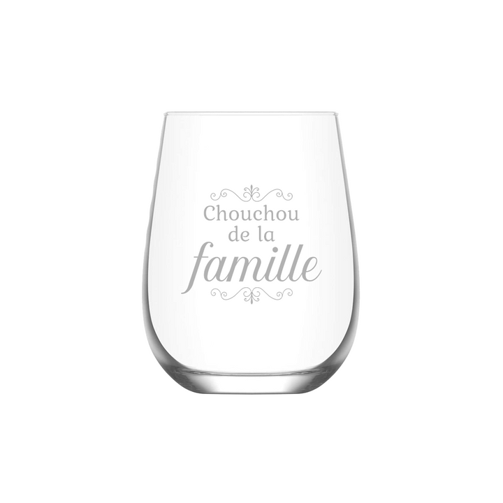 Verre gravé - Chouchou de la famille