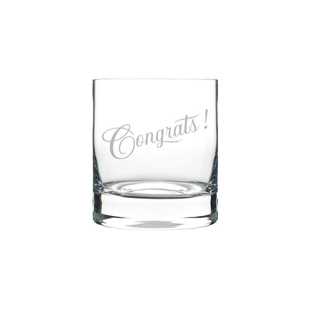 Verre gravé - Congrats!