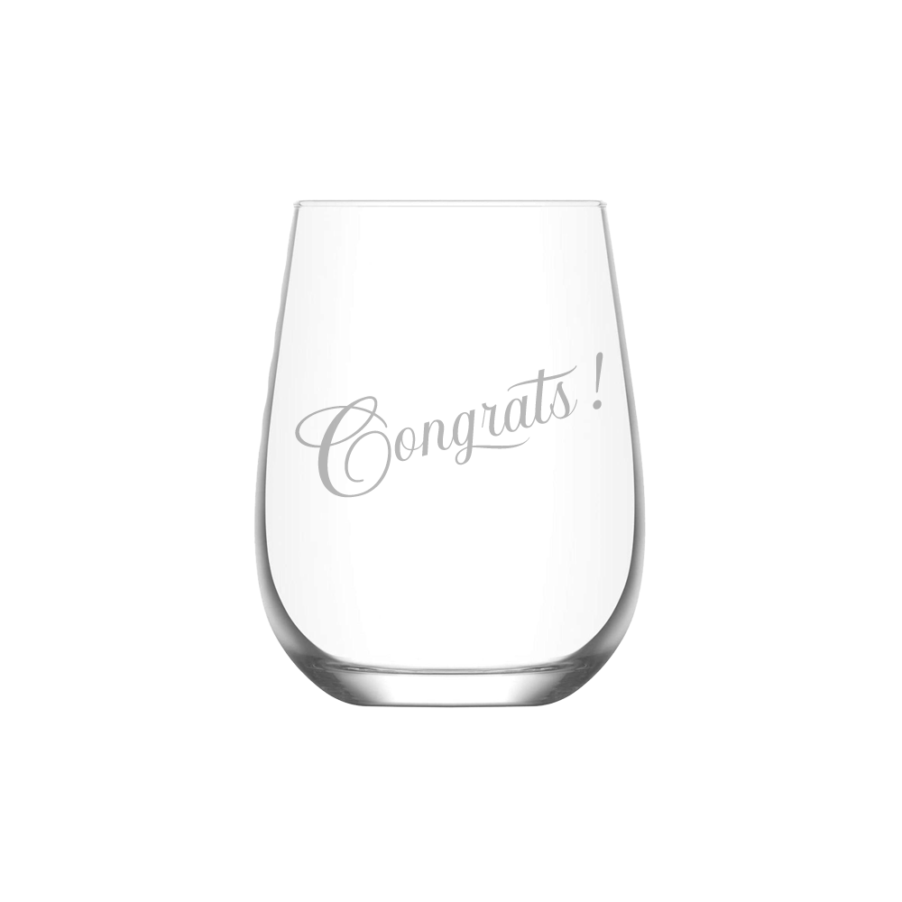 Verre gravé - Congrats!