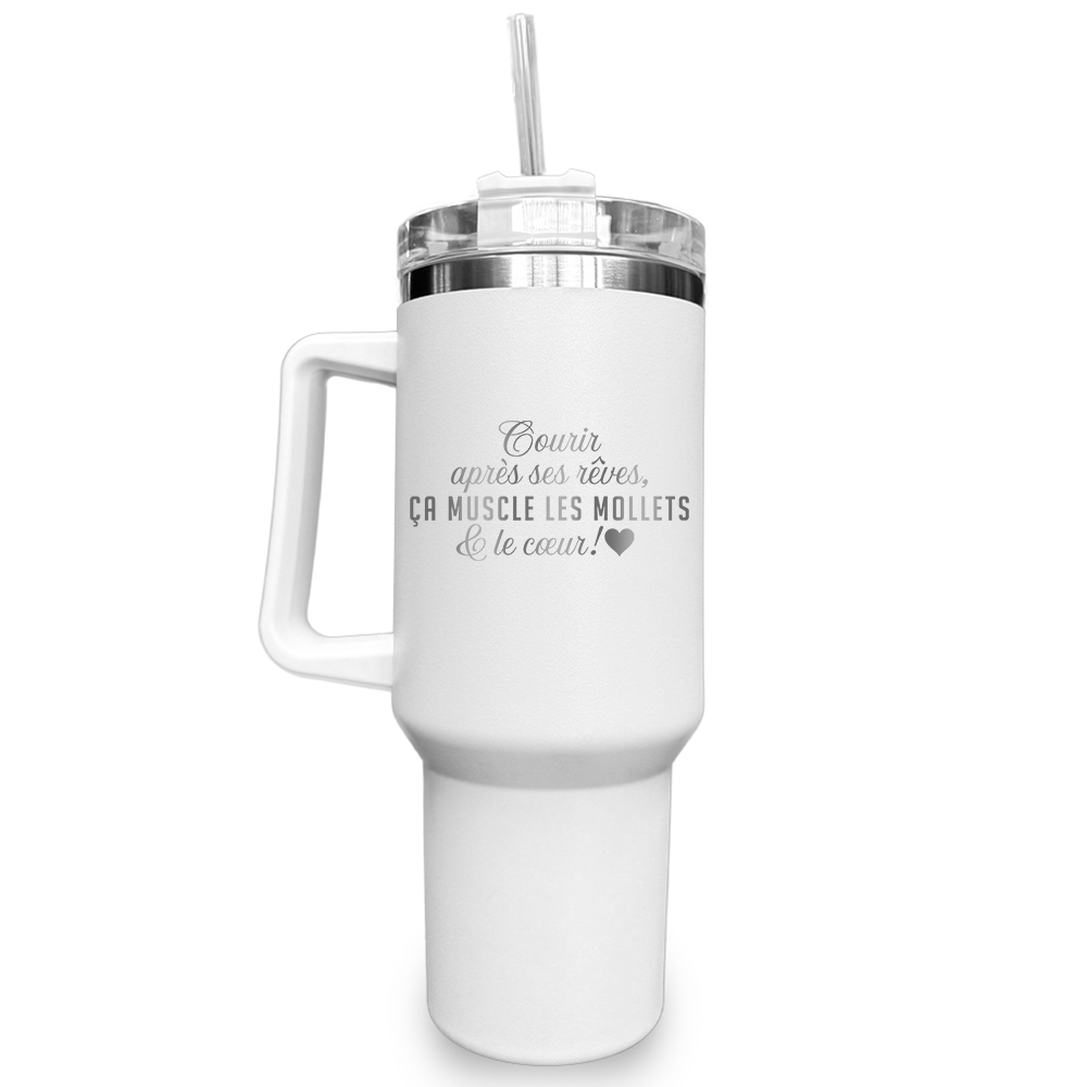 Verre gravé - Courir après ses rêves