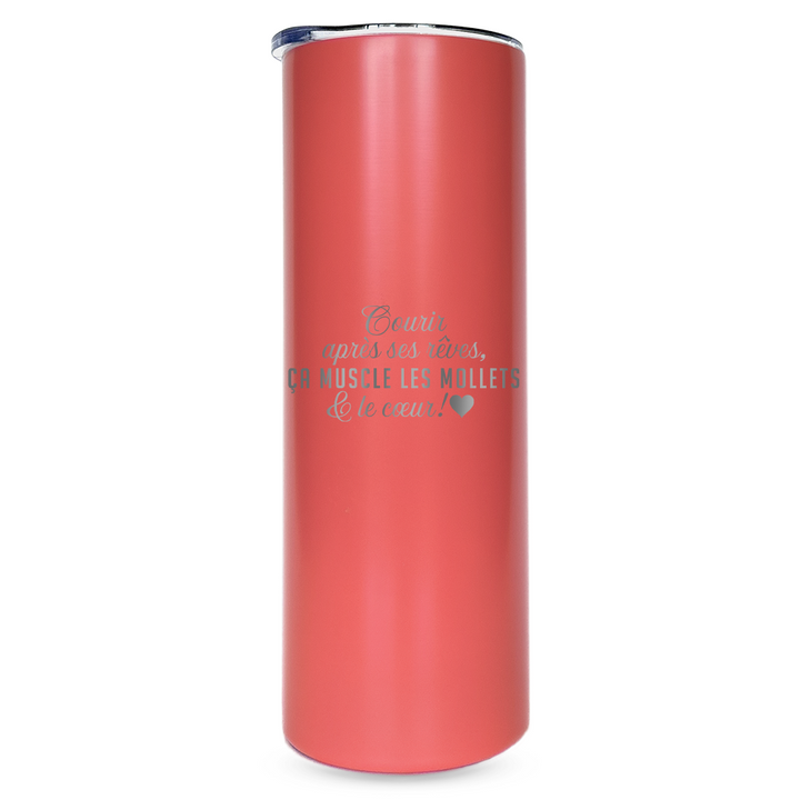 Verre gravé - Courir après ses rêves