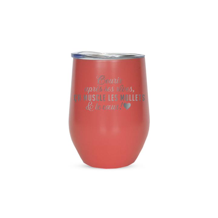 Verre gravé - Courir après ses rêves