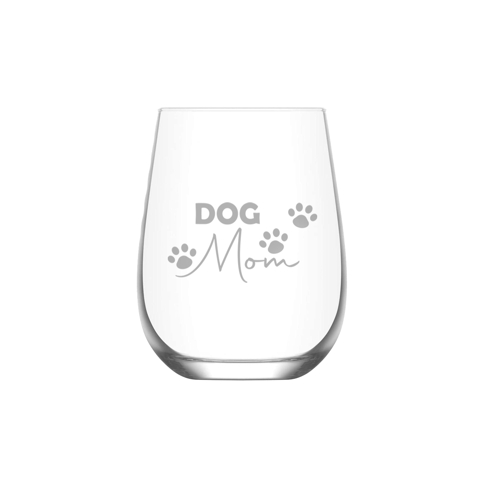 Verre gravé  - Dog Mom