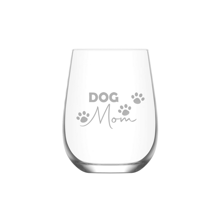 Verre gravé  - Dog Mom