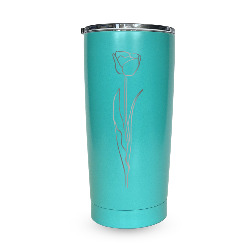 Verre gravé - La tulipe & sa tige
