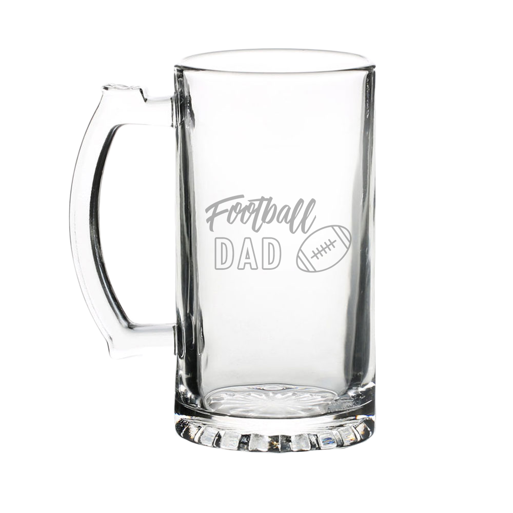 Verre gravé - Football Dad