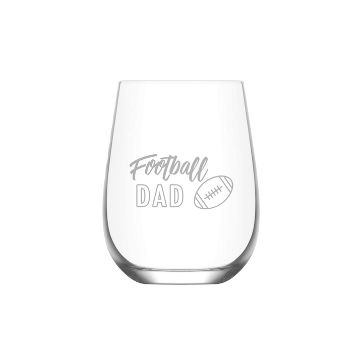 Verre gravé - Football Dad