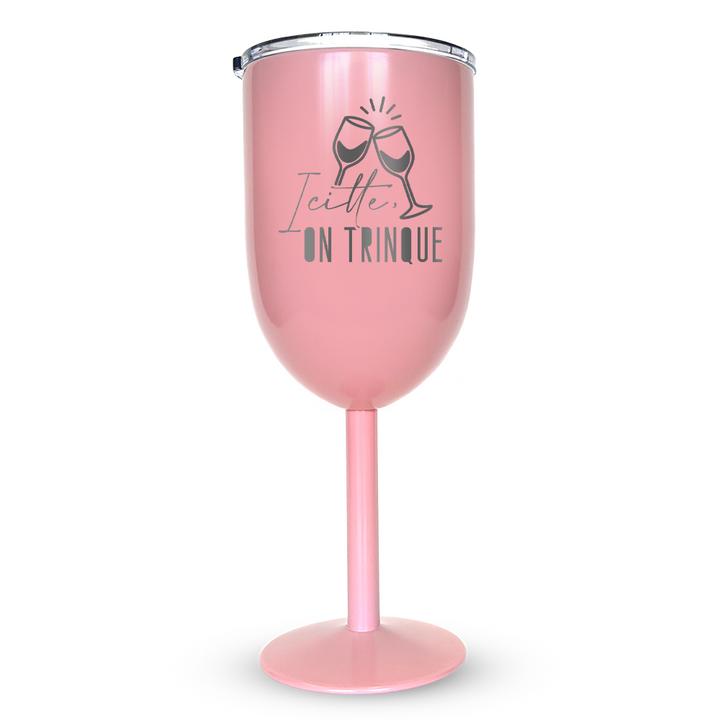 Verre gravé - Icitte, on trinque