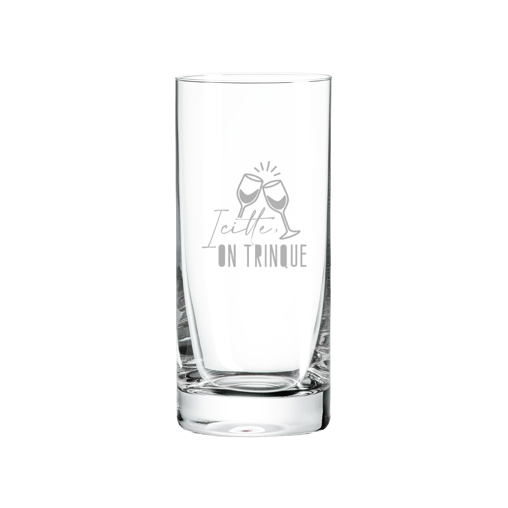 Verre gravé - Icitte, on trinque