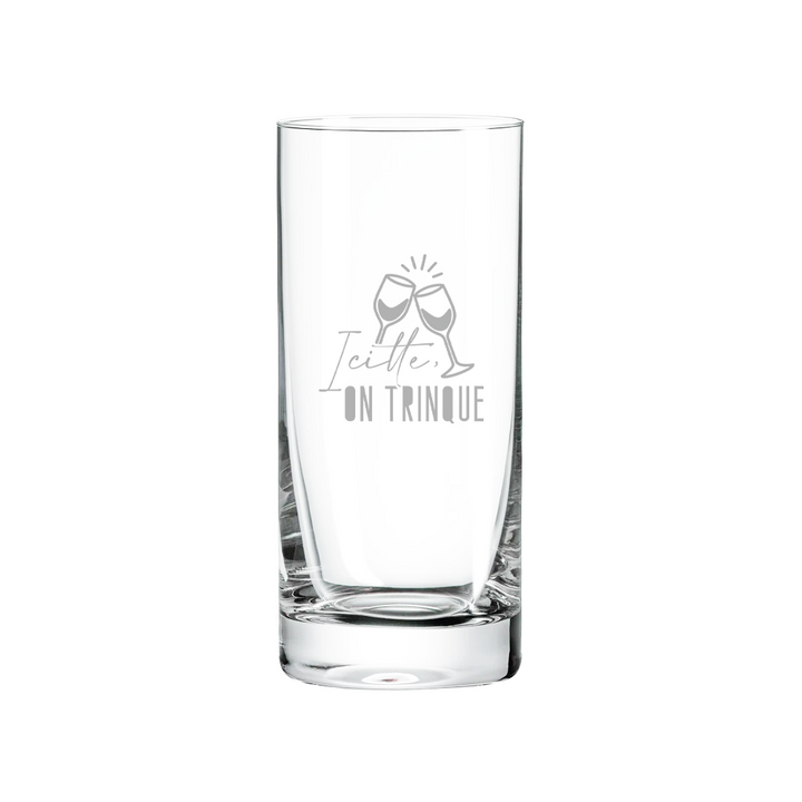 Verre gravé - Icitte, on trinque
