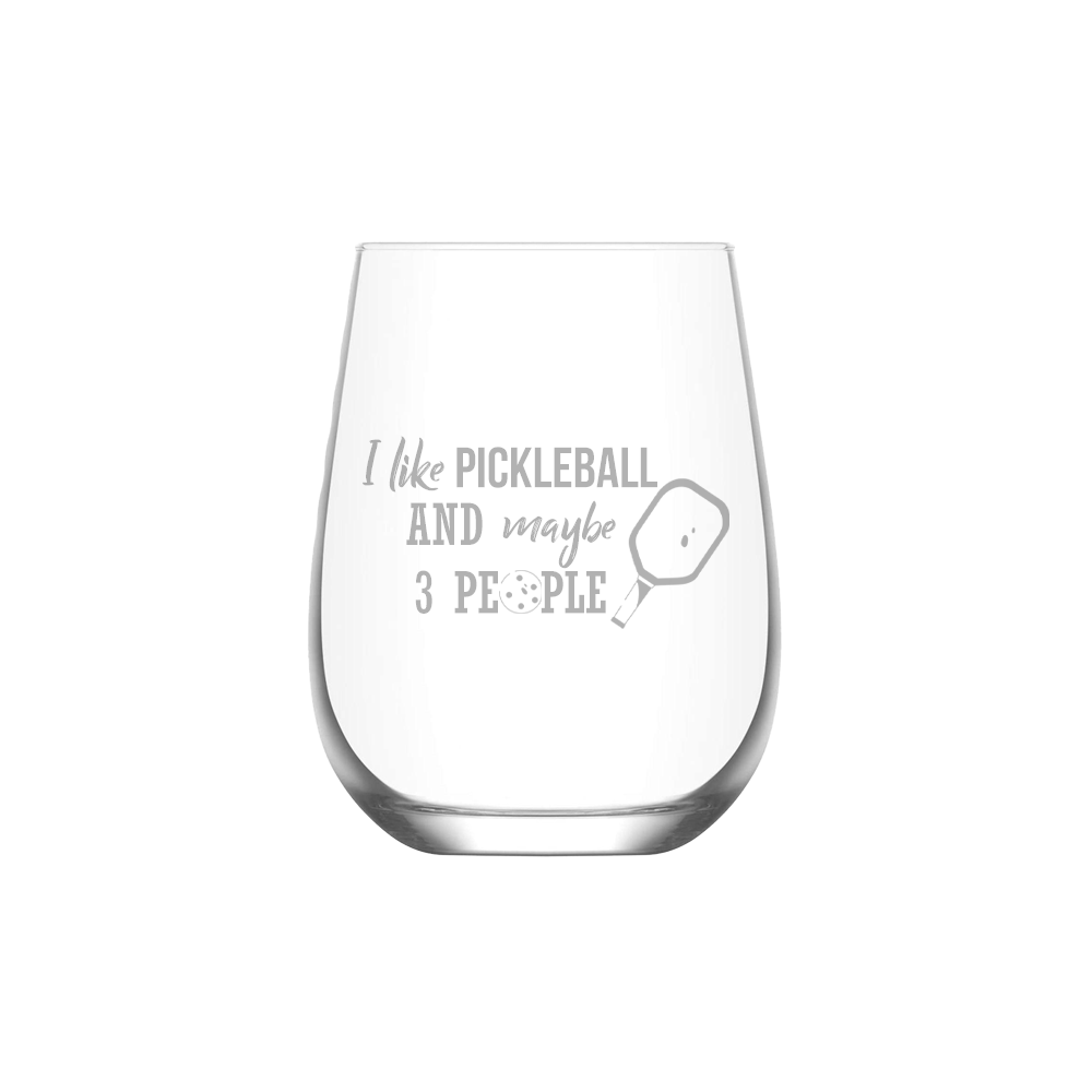 Verre gravé - I like Pickleball