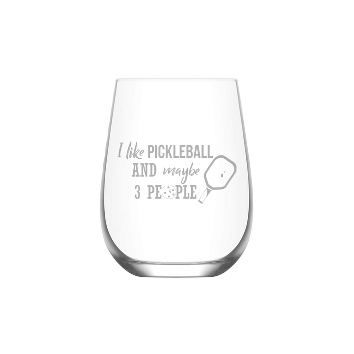 Verre gravé - I like Pickleball
