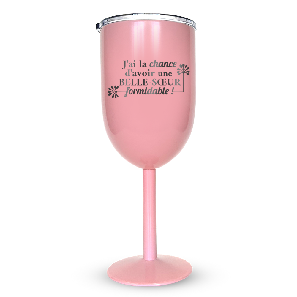 Verre gravé - J'ai la chance d'avoir une belle-soeur formidable