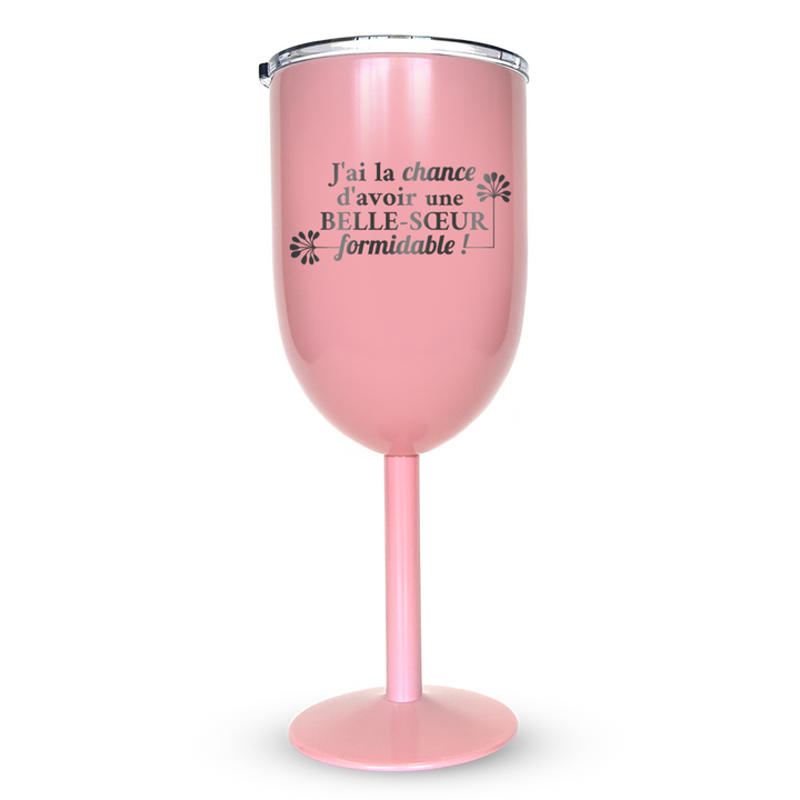 Verre gravé - J'ai la chance d'avoir une belle-soeur formidable