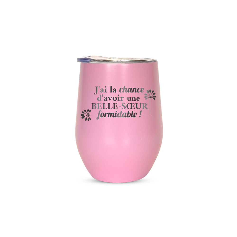 Verre gravé - J'ai la chance d'avoir une belle-soeur formidable