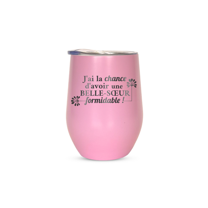 Verre gravé - J'ai la chance d'avoir une belle-soeur formidable