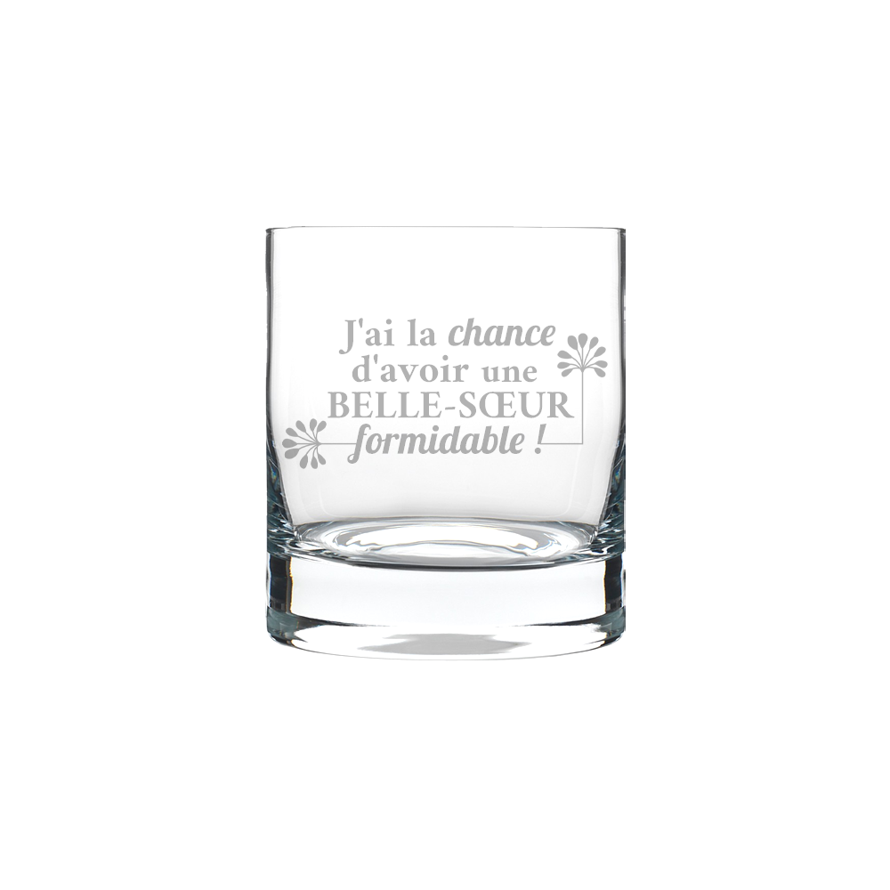 Verre gravé - J'ai la chance d'avoir une belle-soeur formidable