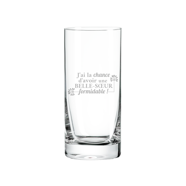 Verre gravé - J'ai la chance d'avoir une belle-soeur formidable
