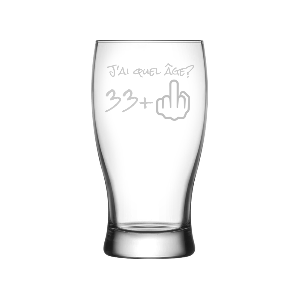 Verre gravé - J'ai quel âge?