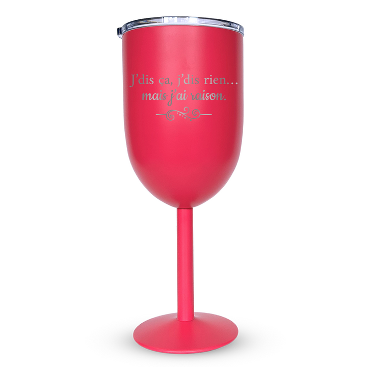 Verre gravé - J'dis ça, j'dis rien