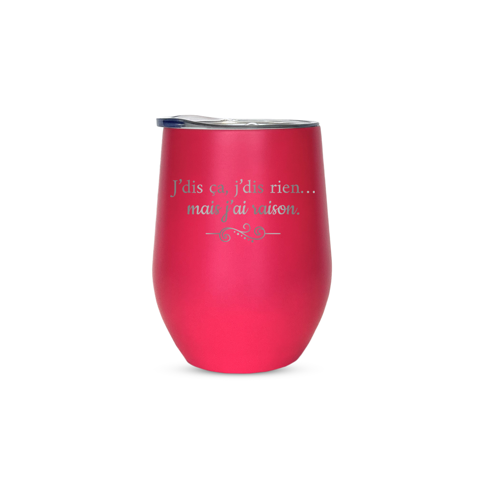 Verre gravé - J'dis ça, j'dis rien