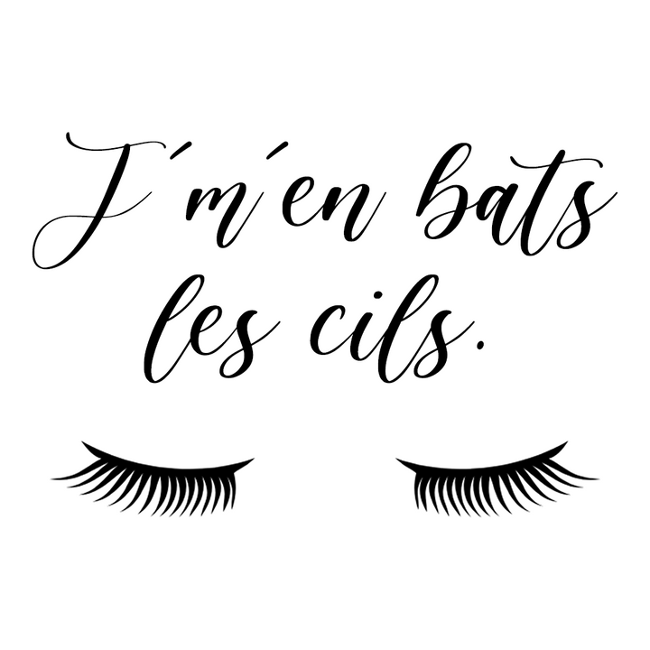 Verre gravé - J'men bats les cils.