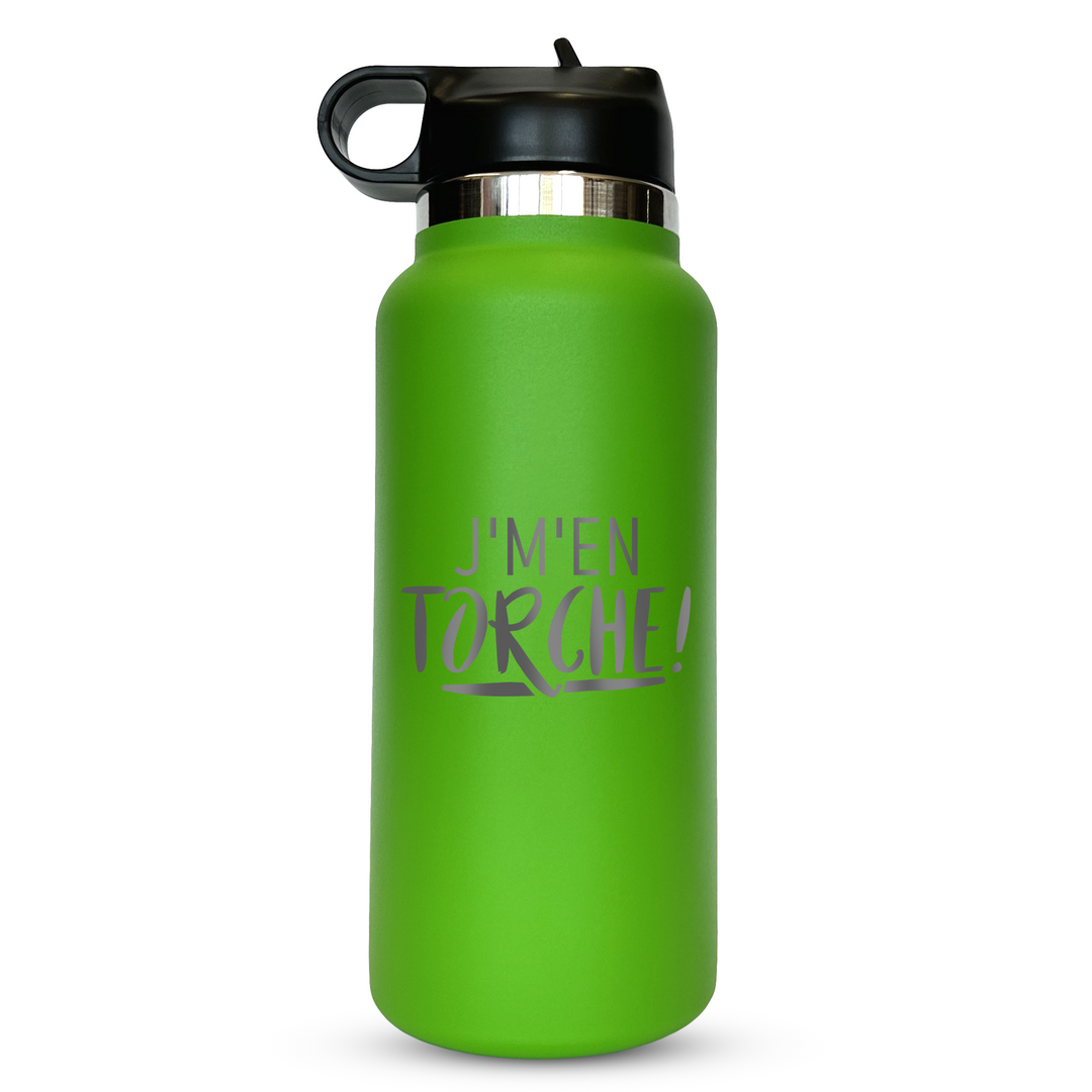 Verre gravé - J'm'en torche