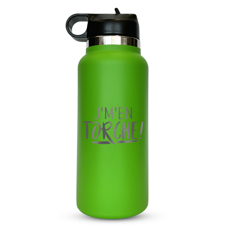 Verre gravé - J'm'en torche