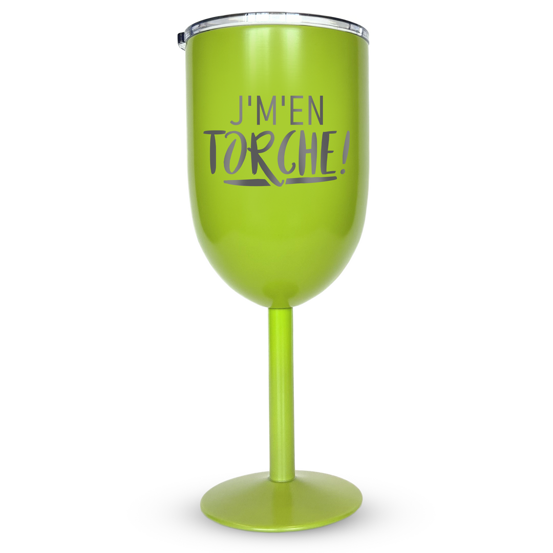 Verre gravé - J'm'en torche