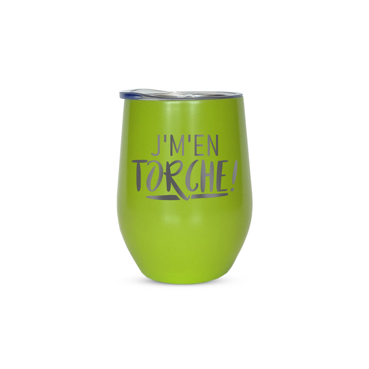 Verre gravé - J'm'en torche