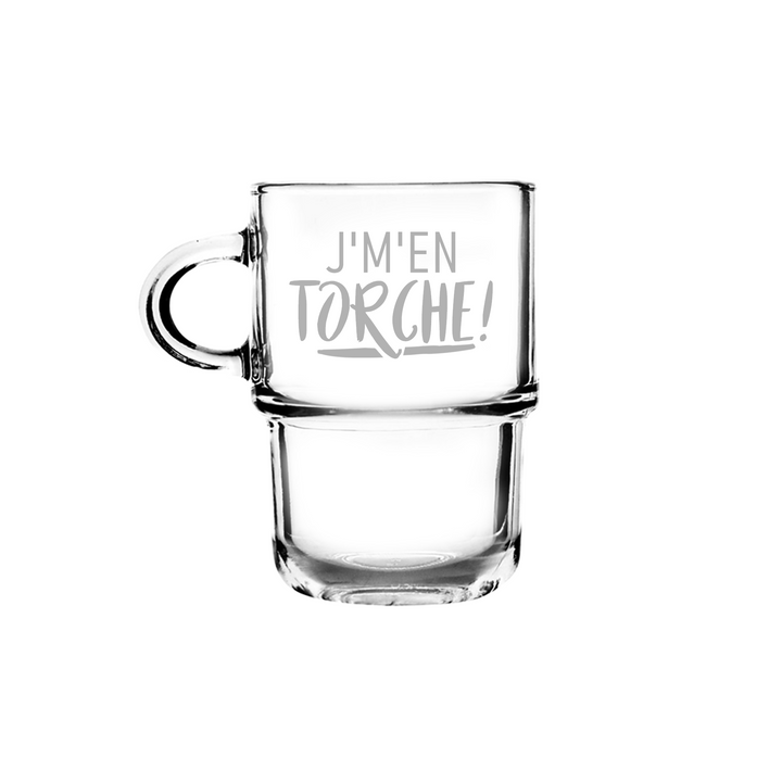 Verre gravé - J'm'en torche