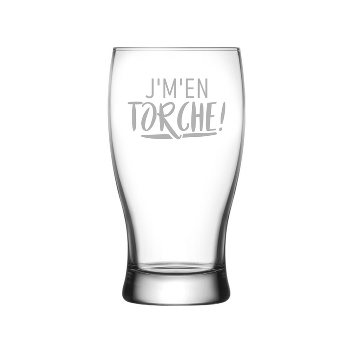 Verre gravé - J'm'en torche