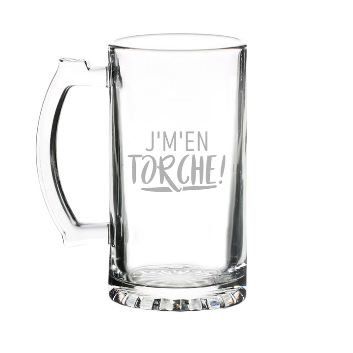 Verre gravé - J'm'en torche