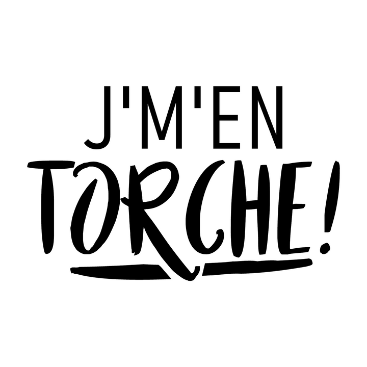 Verre gravé - J'm'en torche