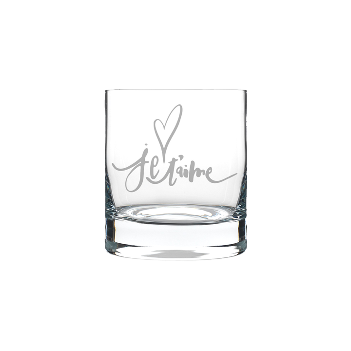 Verre gravé - Je t'aime