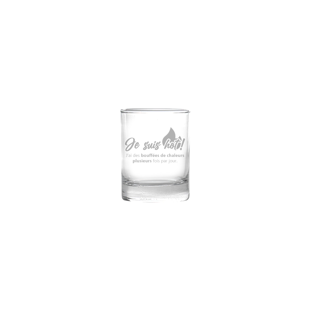 Verre gravé - Je suis HOT