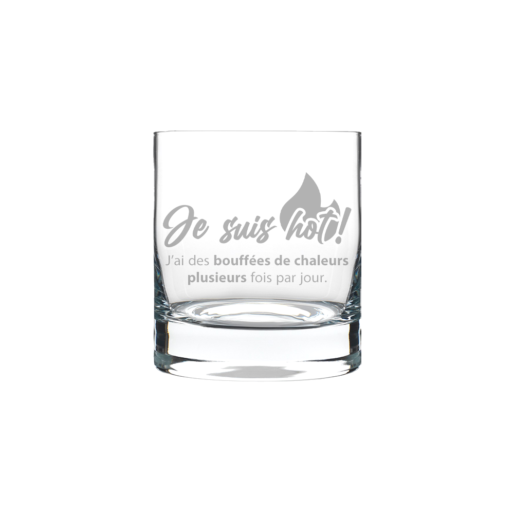 Verre gravé - Je suis HOT