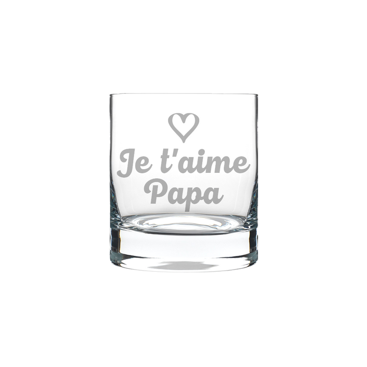 Verre gravé - Je t'aime Papa