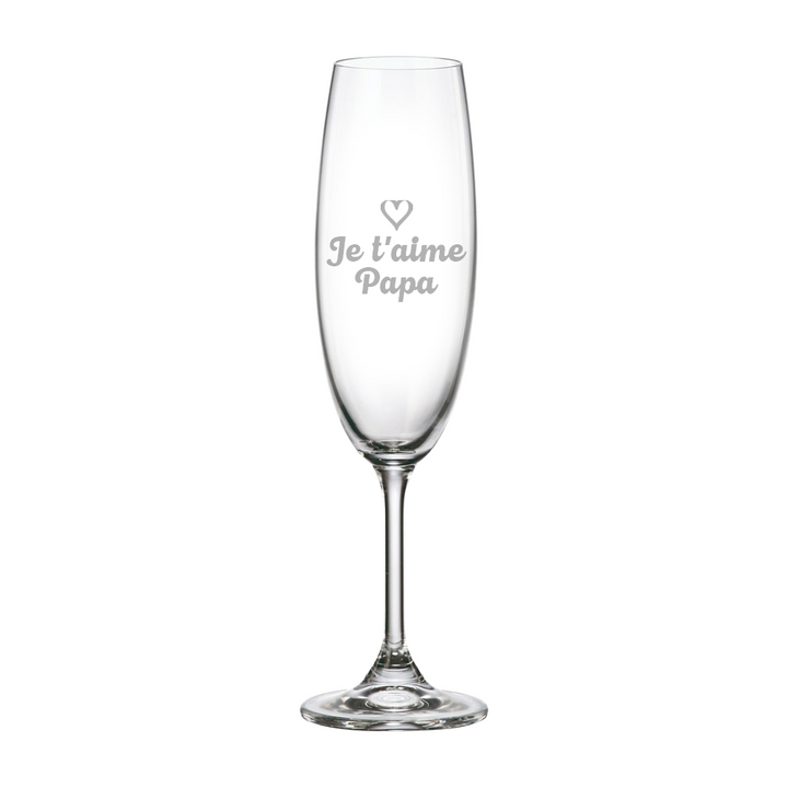Verre gravé - Je t'aime Papa